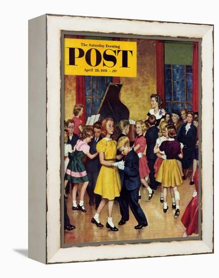 "Dance Cotillion" Saturday Evening Post Cover, April 28, 1951-Amos Sewell-Framed Premier Image Canvas