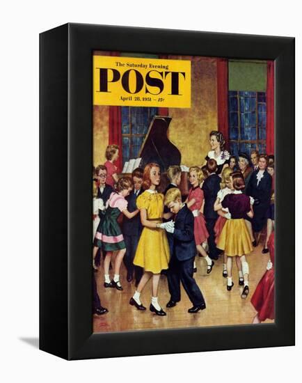 "Dance Cotillion" Saturday Evening Post Cover, April 28, 1951-Amos Sewell-Framed Premier Image Canvas