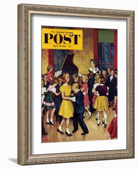 "Dance Cotillion" Saturday Evening Post Cover, April 28, 1951-Amos Sewell-Framed Giclee Print