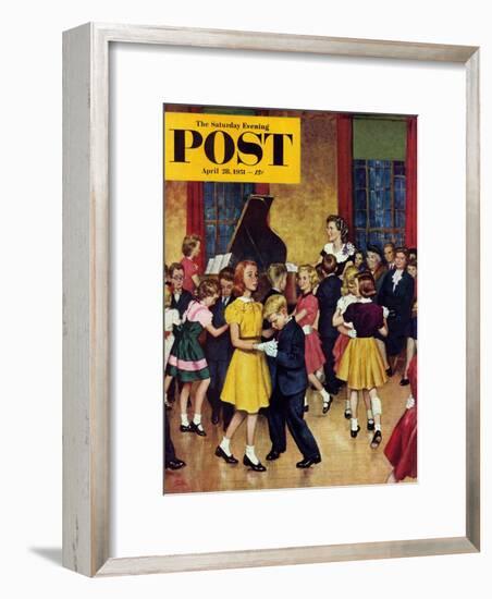 "Dance Cotillion" Saturday Evening Post Cover, April 28, 1951-Amos Sewell-Framed Giclee Print