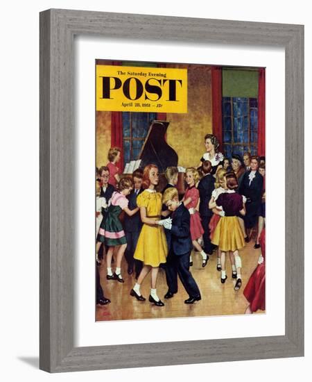 "Dance Cotillion" Saturday Evening Post Cover, April 28, 1951-Amos Sewell-Framed Giclee Print