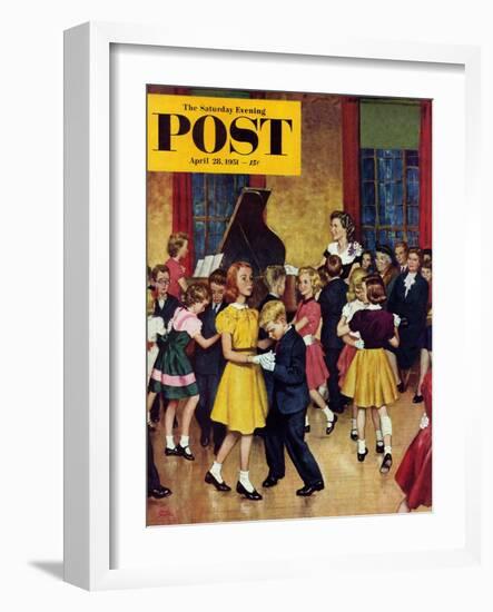 "Dance Cotillion" Saturday Evening Post Cover, April 28, 1951-Amos Sewell-Framed Giclee Print