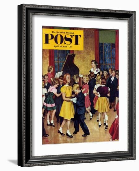 "Dance Cotillion" Saturday Evening Post Cover, April 28, 1951-Amos Sewell-Framed Giclee Print