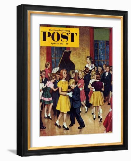 "Dance Cotillion" Saturday Evening Post Cover, April 28, 1951-Amos Sewell-Framed Giclee Print