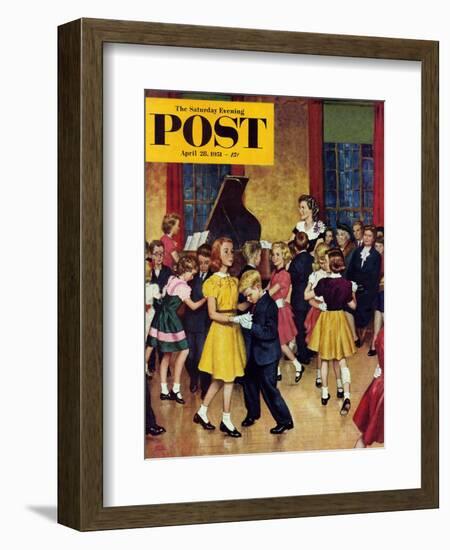 "Dance Cotillion" Saturday Evening Post Cover, April 28, 1951-Amos Sewell-Framed Giclee Print