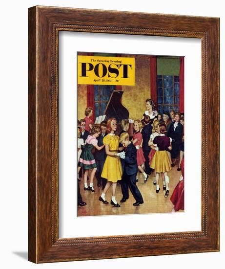 "Dance Cotillion" Saturday Evening Post Cover, April 28, 1951-Amos Sewell-Framed Giclee Print