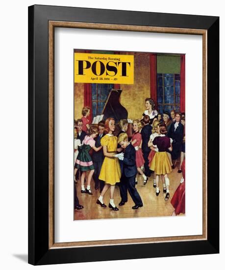 "Dance Cotillion" Saturday Evening Post Cover, April 28, 1951-Amos Sewell-Framed Giclee Print