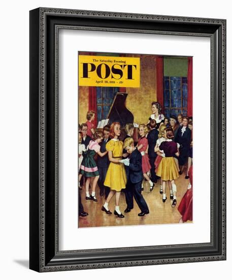 "Dance Cotillion" Saturday Evening Post Cover, April 28, 1951-Amos Sewell-Framed Giclee Print