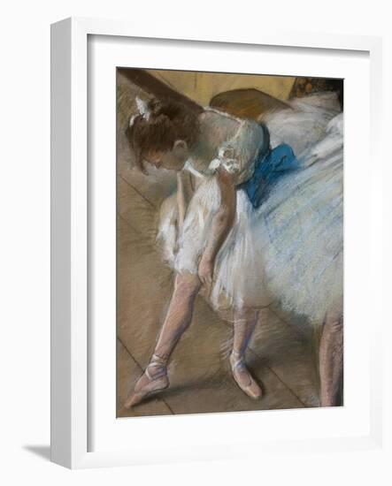 Dance exam (detail). 1880. Pastel on paper.-Edgar Degas-Framed Giclee Print