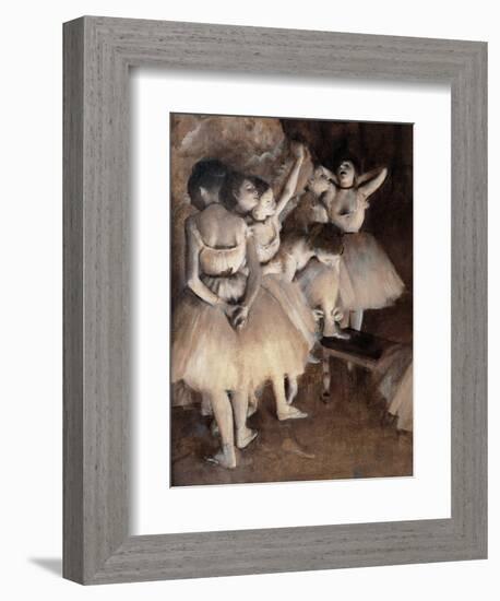 Dance Foyer at Opera (Paris)-Edgar Degas-Framed Art Print