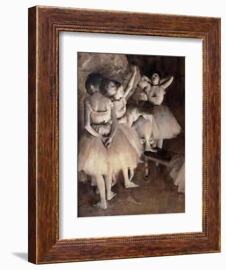 Dance Foyer at Opera (Paris)-Edgar Degas-Framed Art Print