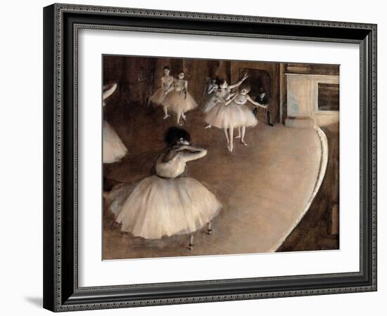 Dance Foyer at Opera (Paris)-Edgar Degas-Framed Art Print