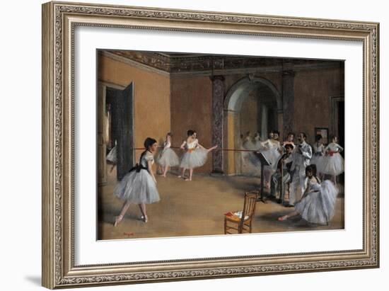 Dance Foyer at the Opera-Edgar Degas-Framed Art Print