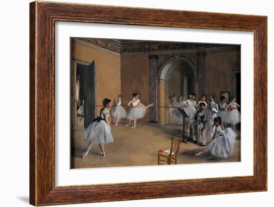 Dance Foyer at the Opera-Edgar Degas-Framed Art Print