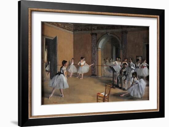 Dance Foyer at the Opera-Edgar Degas-Framed Art Print