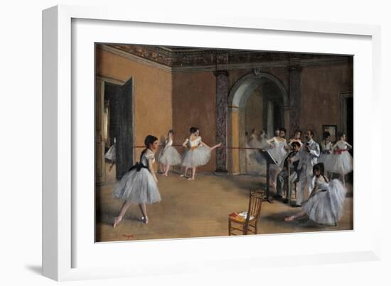 Dance Foyer at the Opera-Edgar Degas-Framed Art Print
