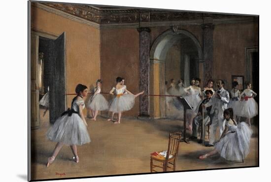 Dance Foyer at the Opera-Edgar Degas-Mounted Art Print