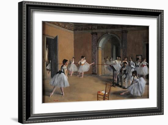 Dance Foyer at the Opera-Edgar Degas-Framed Art Print