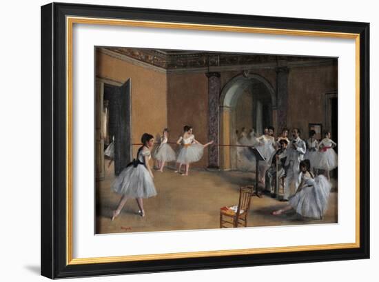 Dance Foyer at the Opera-Edgar Degas-Framed Art Print