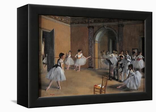 Dance Foyer at the Opera-Edgar Degas-Framed Stretched Canvas