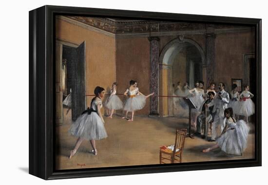 Dance Foyer at the Opera-Edgar Degas-Framed Stretched Canvas