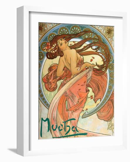 Dance (From the Series the Art), 1898-Alphonse Mucha-Framed Premium Giclee Print