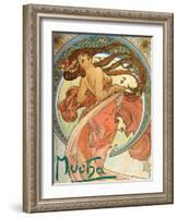 Dance (From the Series the Art), 1898-Alphonse Mucha-Framed Giclee Print