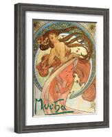 Dance (From the Series the Art), 1898-Alphonse Mucha-Framed Giclee Print