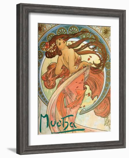 Dance (From the Series the Art), 1898-Alphonse Mucha-Framed Giclee Print