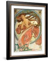 Dance (From the Series the Art), 1898-Alphonse Mucha-Framed Giclee Print