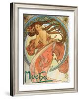 Dance (From the Series the Art), 1898-Alphonse Mucha-Framed Giclee Print