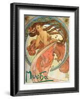 Dance (From the Series the Art), 1898-Alphonse Mucha-Framed Giclee Print