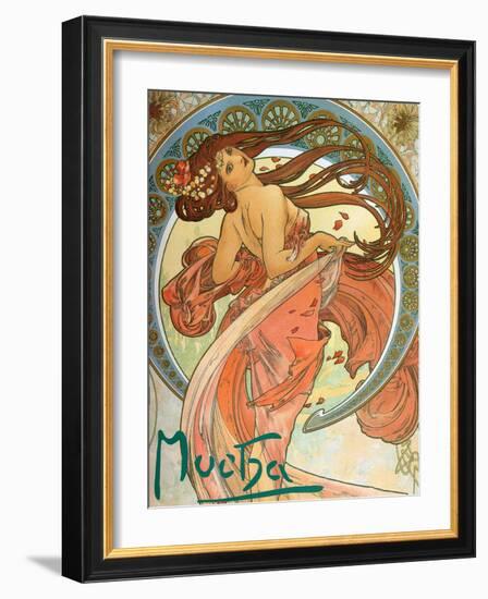 Dance (From the Series the Art), 1898-Alphonse Mucha-Framed Giclee Print