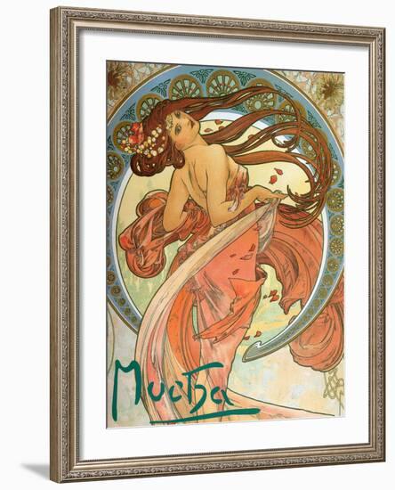 Dance (From the Series the Art), 1898-Alphonse Mucha-Framed Giclee Print