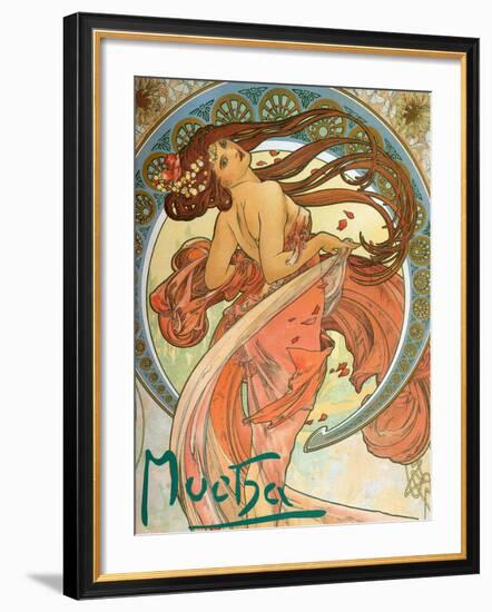 Dance (From the Series the Art), 1898-Alphonse Mucha-Framed Giclee Print