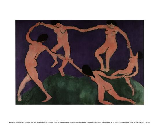 Dance I-Henri Matisse-Lamina Framed Art Print