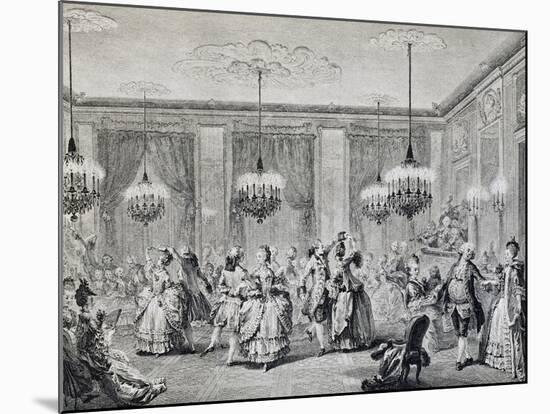 Dance in Ballroom, French Print-null-Mounted Giclee Print