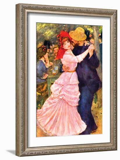 Dance In Bougival (Detail)-Pierre-Auguste Renoir-Framed Art Print