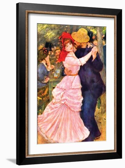 Dance In Bougival (Detail)-Pierre-Auguste Renoir-Framed Art Print