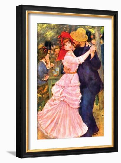 Dance In Bougival (Detail)-Pierre-Auguste Renoir-Framed Art Print