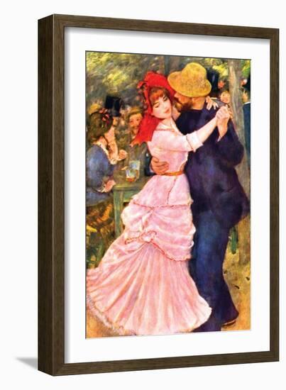 Dance in Bougival (Detail)-Pierre-Auguste Renoir-Framed Premium Giclee Print