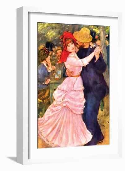 Dance in Bougival (Detail)-Pierre-Auguste Renoir-Framed Art Print