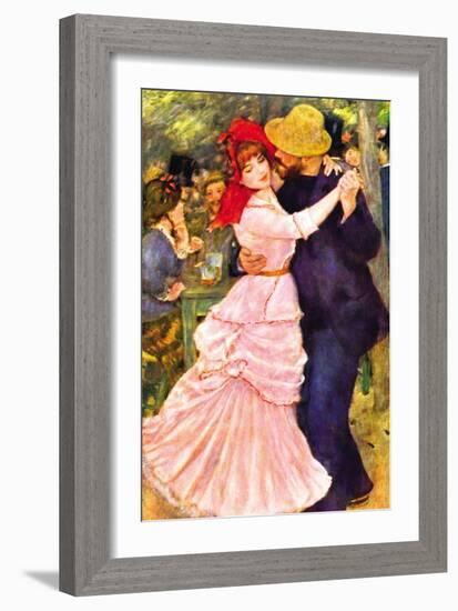 Dance In Bougival (Detail)-Pierre-Auguste Renoir-Framed Art Print