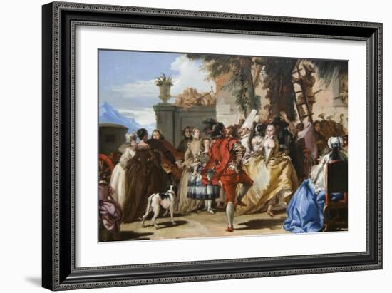 Dance in the Country-Giovanni Tiepolo-Framed Art Print