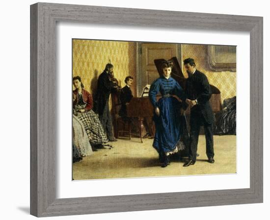 Dance Lesson, 1865-Filippo Carcano-Framed Giclee Print