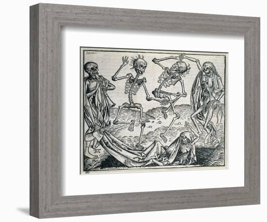 Dance of Death (1493)-Michael Wolgemut-Framed Art Print