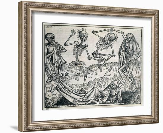 Dance of Death (1493)-Michael Wolgemut-Framed Art Print