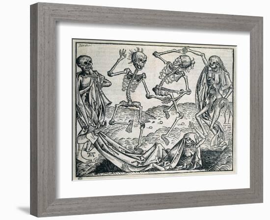 Dance of Death (1493)-Michael Wolgemut-Framed Art Print