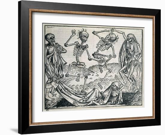 Dance of Death (1493)-Michael Wolgemut-Framed Art Print