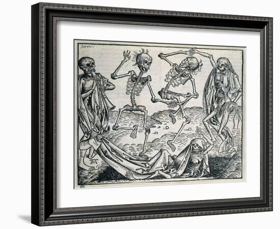 Dance of Death (1493)-Michael Wolgemut-Framed Art Print